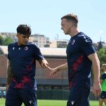 Ferguson insieme a Castro durante un allenamento
