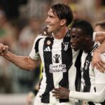 Weah esultanza con Vlahovic
