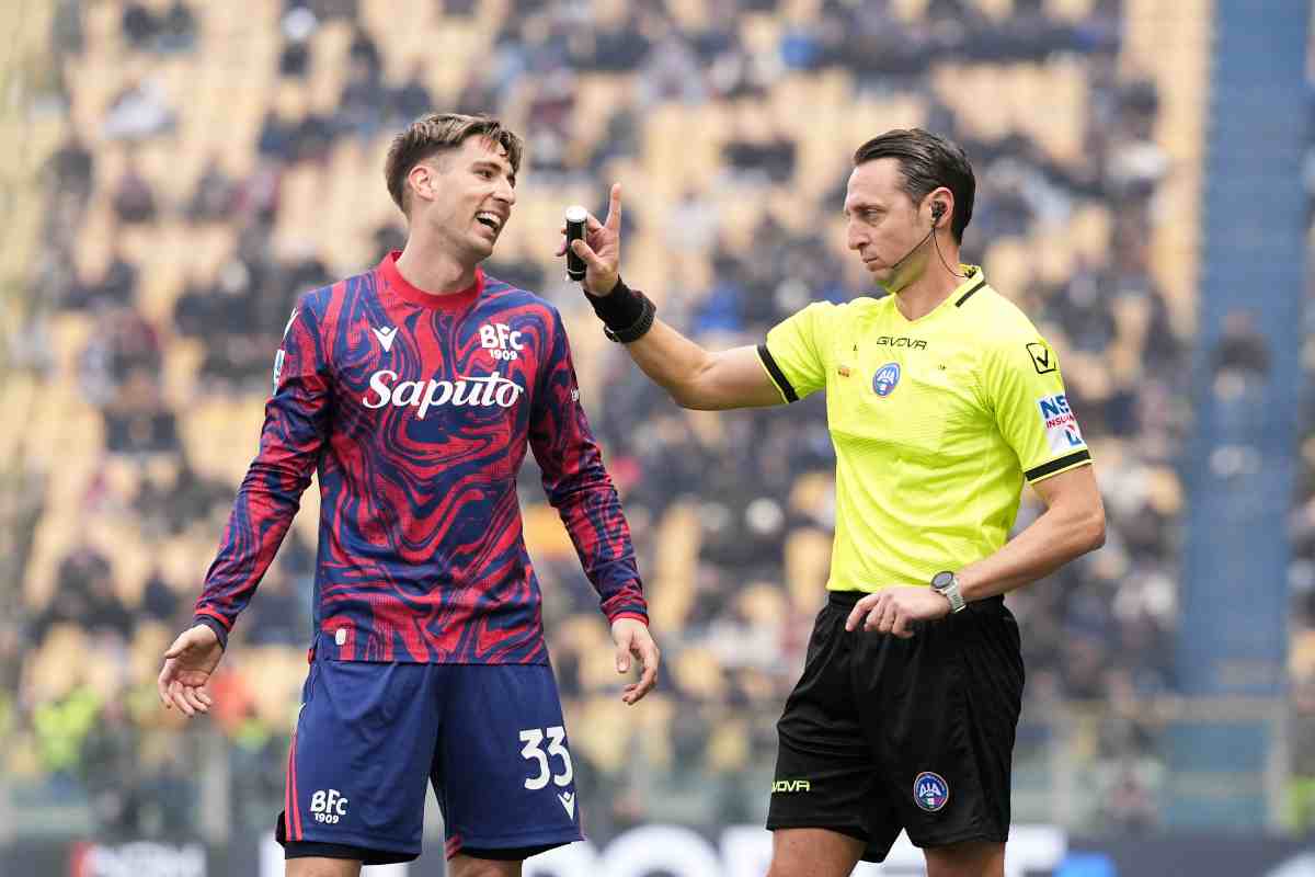 Miranda parla con l'arbitro